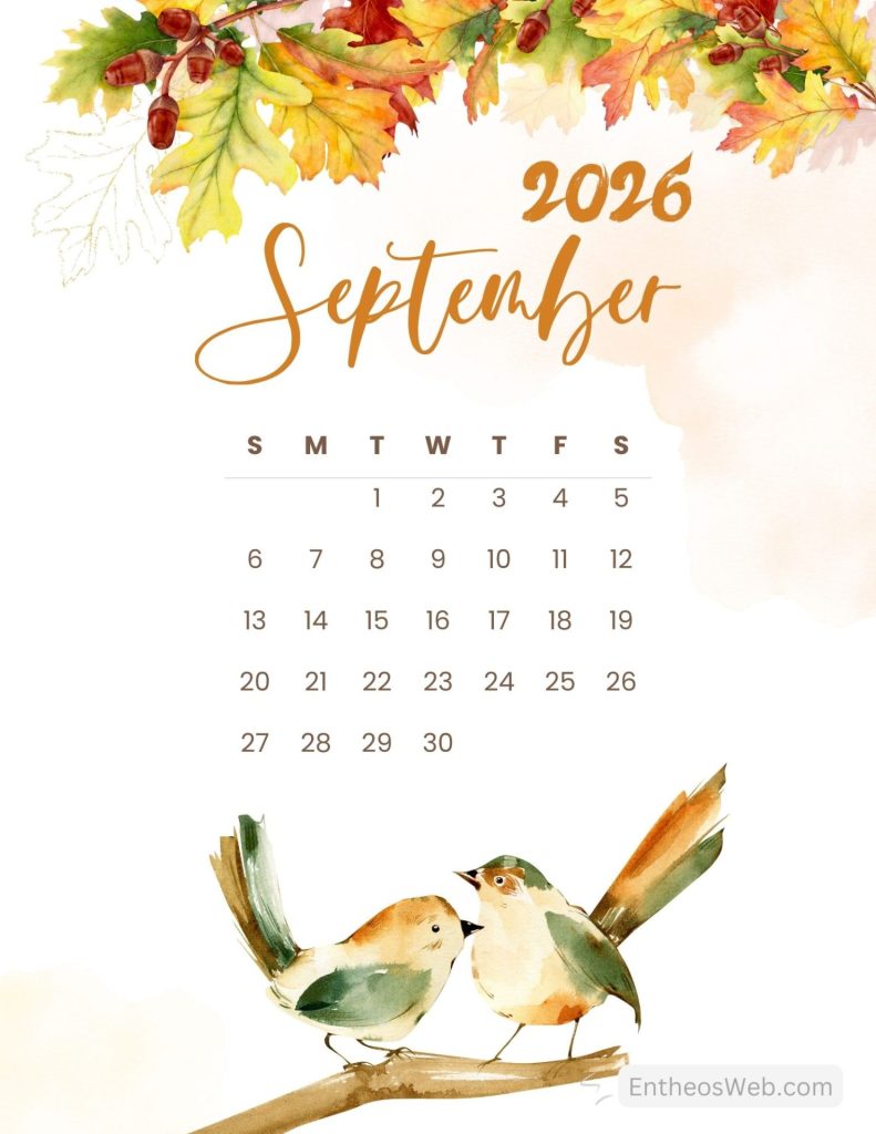 September printable calendars