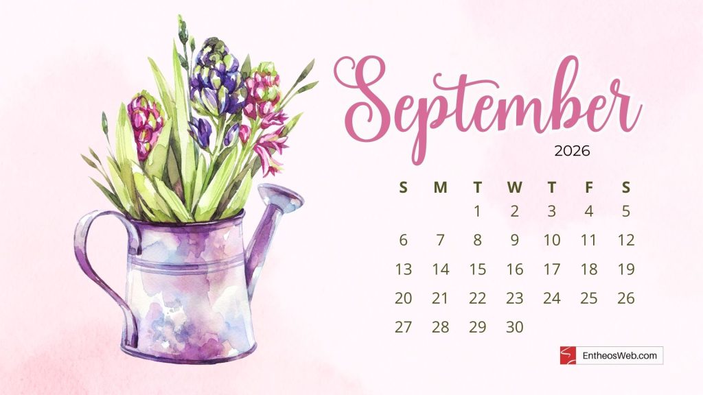September 2026 desktop wallpaper calendar 2