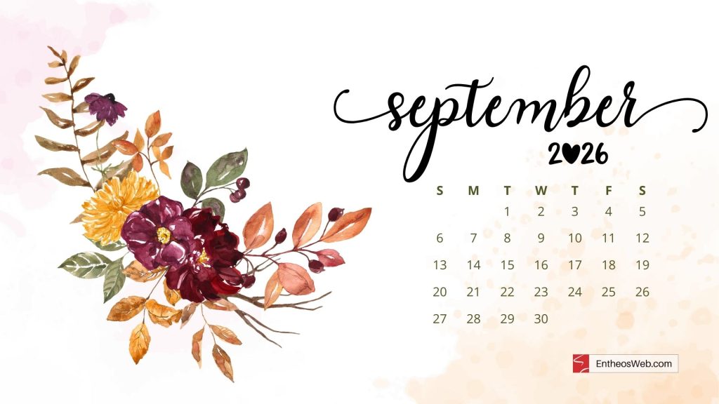 September 2026 desktop wallpaper calendar 2