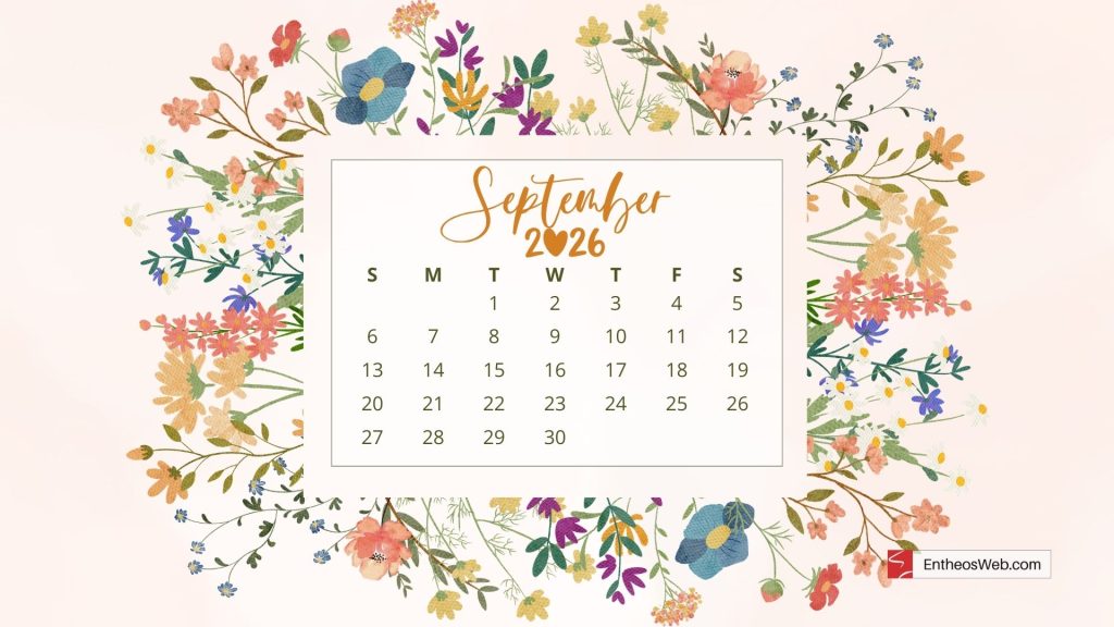 September 2026 desktop wallpaper calendar