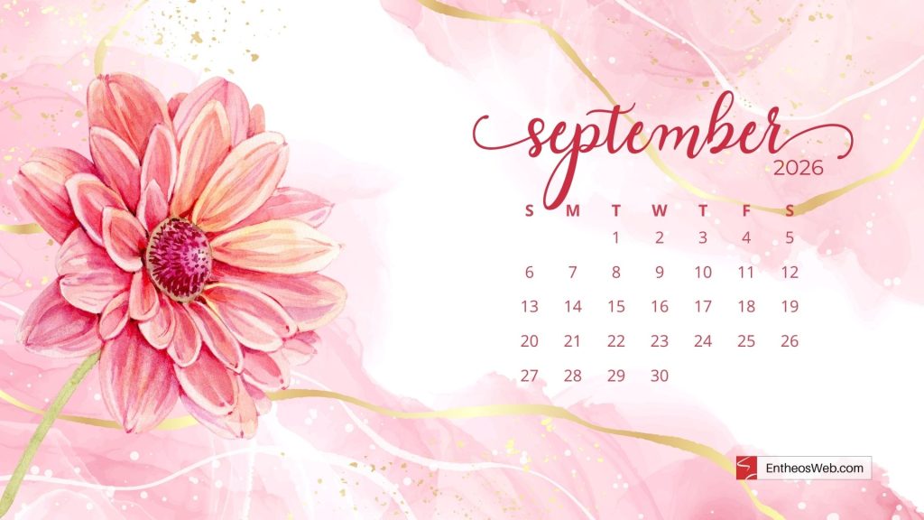 September 2026 desktop wallpaper calendar