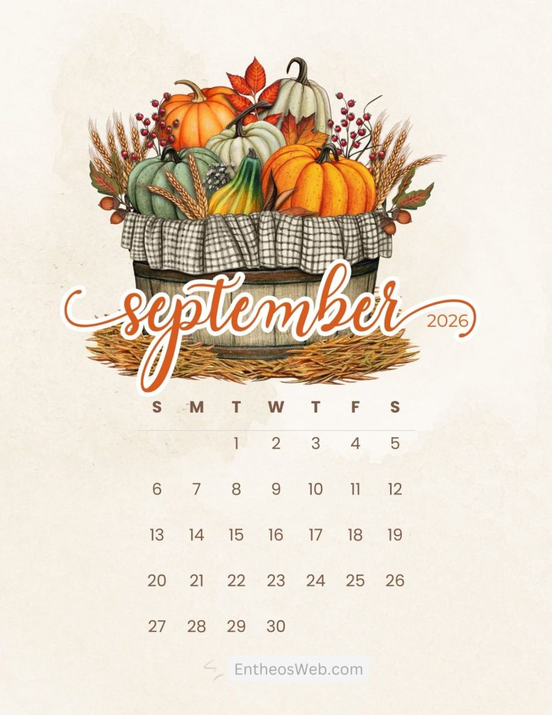 September printable calendars