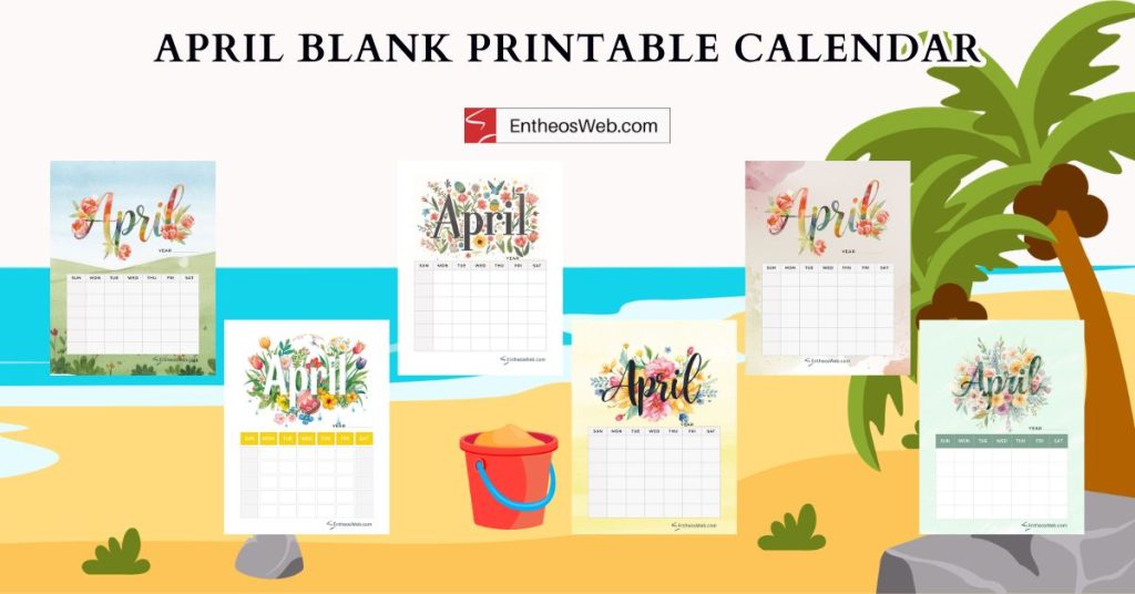 April blank printable calendar april blank printable calendar