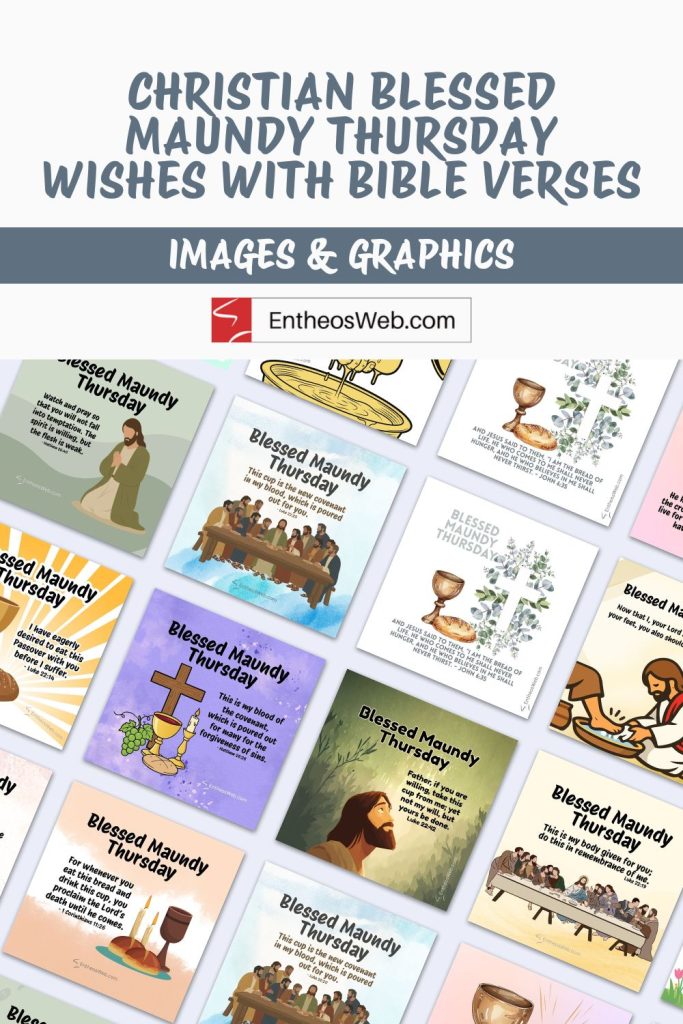 Christian blessed maundy thursday wishes with bible verses pin