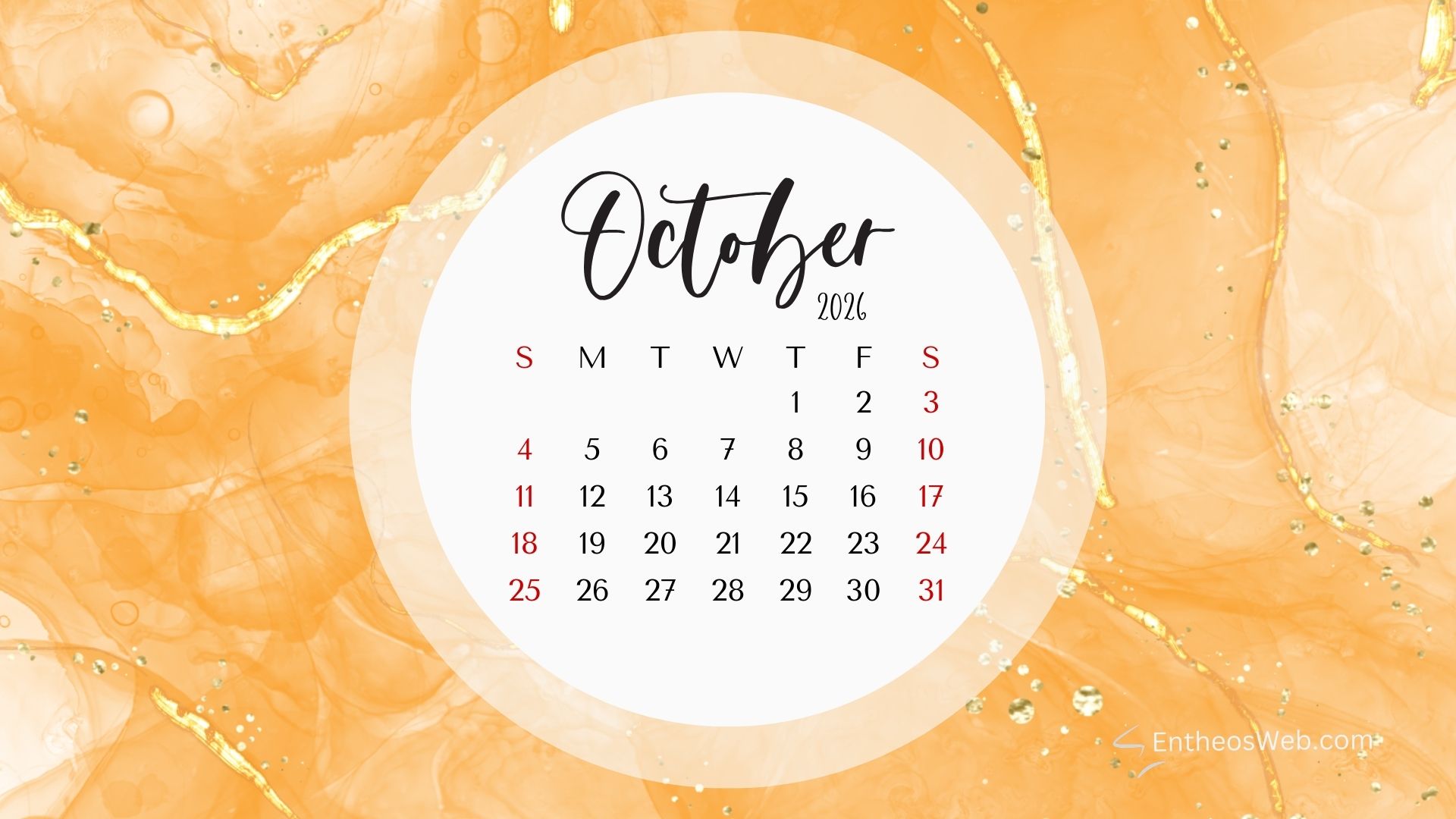 Circle design october 2026 desktop wallpaper | october 2026 desktop wallpaper calendar | entheosweb Circle design october 2026 desktop wallpaper