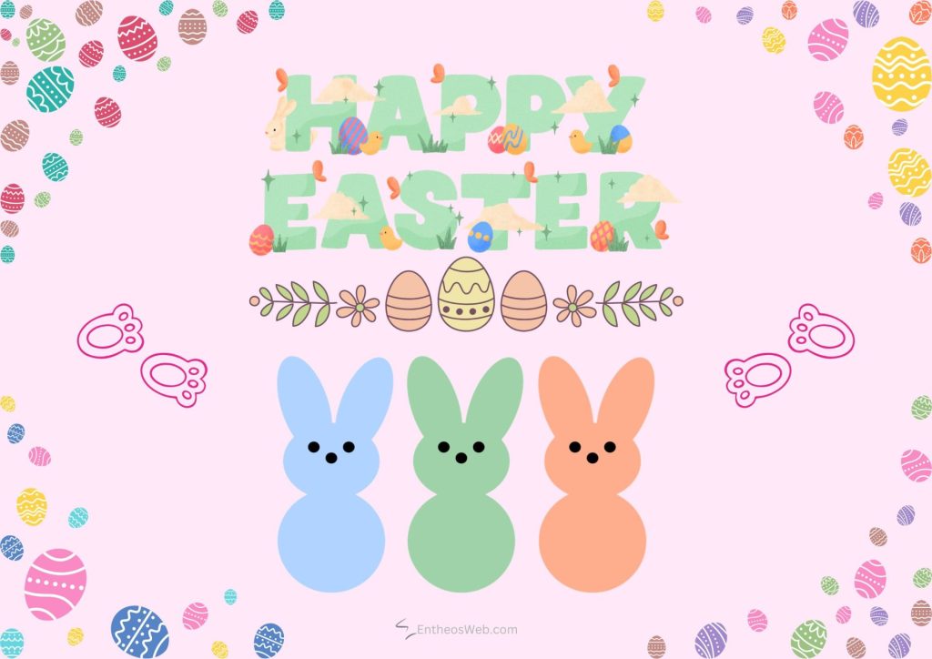 Happy easter colourfull