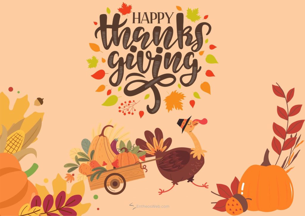 Happy thanks giving turkey cart