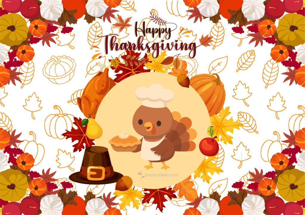 Happy thanks giving turkey pie