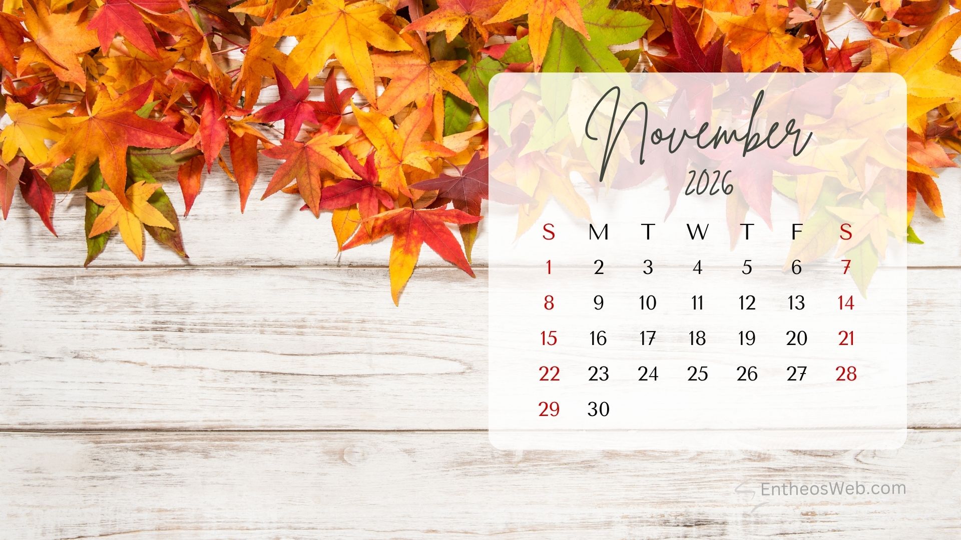 November 2026 desktop wallpaper autumn 2 | november 2026 desktop wallpaper calendars | entheosweb November 2026 calendar desktop wallpaper fall leaves november 2026 desktop wallpaper autumn 2