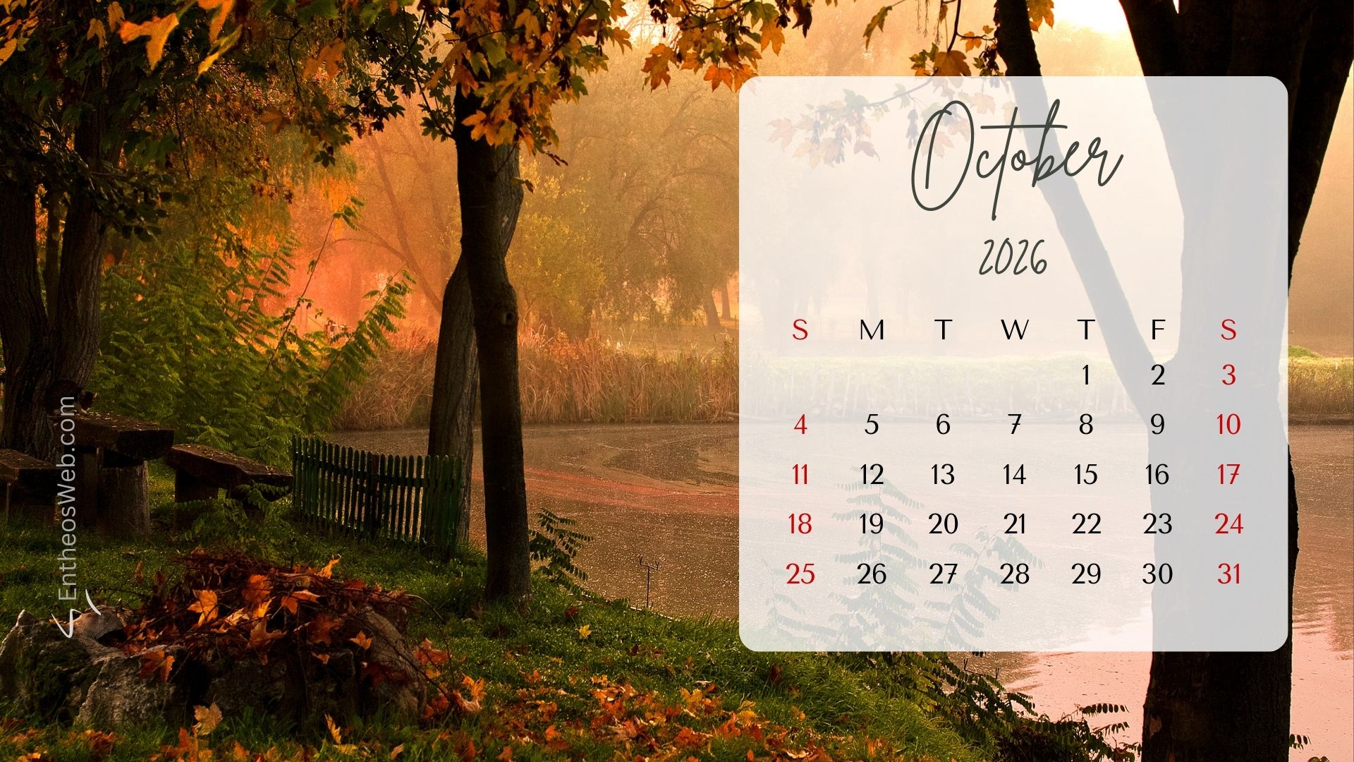 October 2026 desktop wallpaper autumn | october 2026 desktop wallpaper calendar | entheosweb October 2026 desktop wallpaper autumn