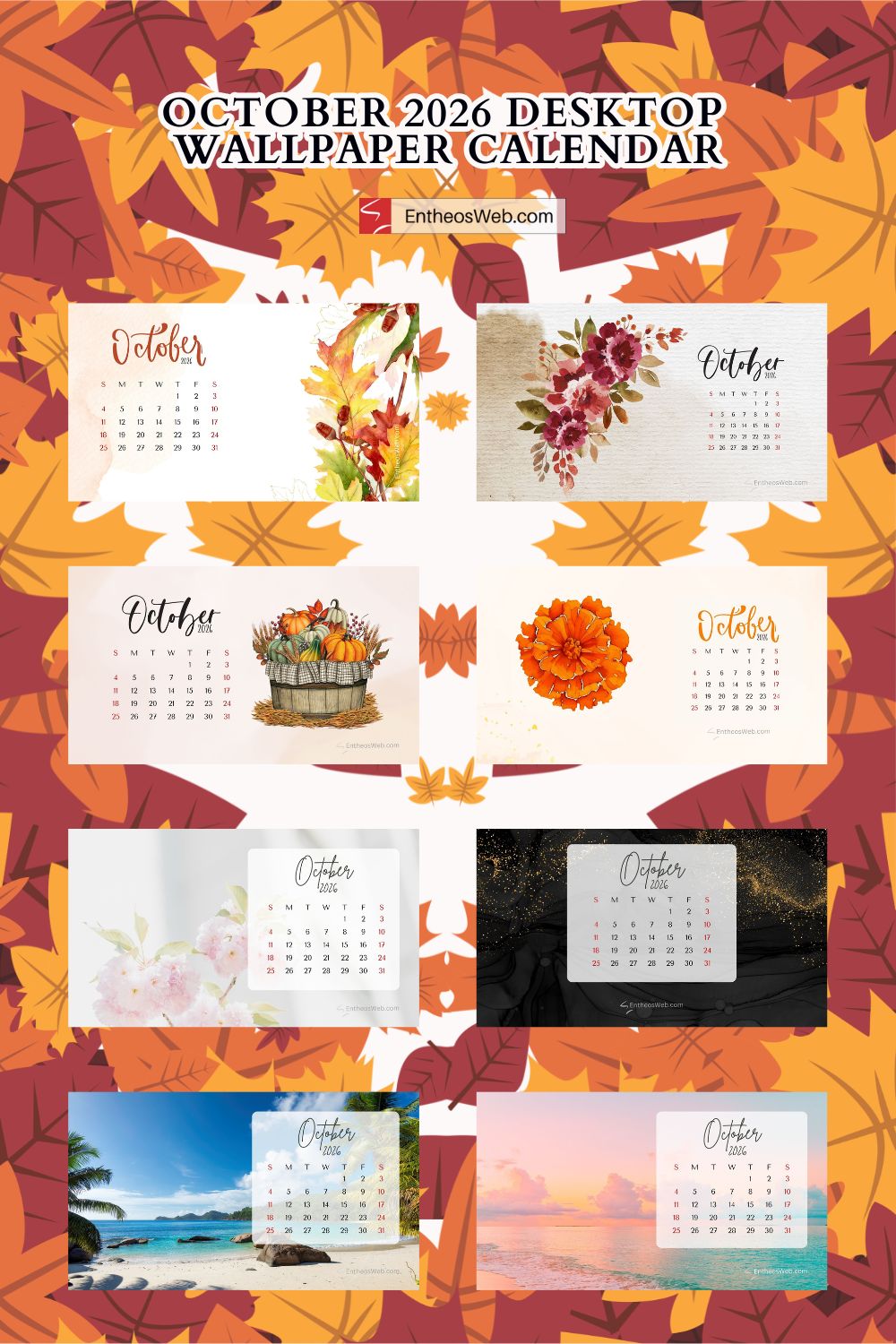 October 2026 desktop wallpaper calendar pinterest pin | october 2026 desktop wallpaper calendar | entheosweb October 2026 desktop wallpaper calendar