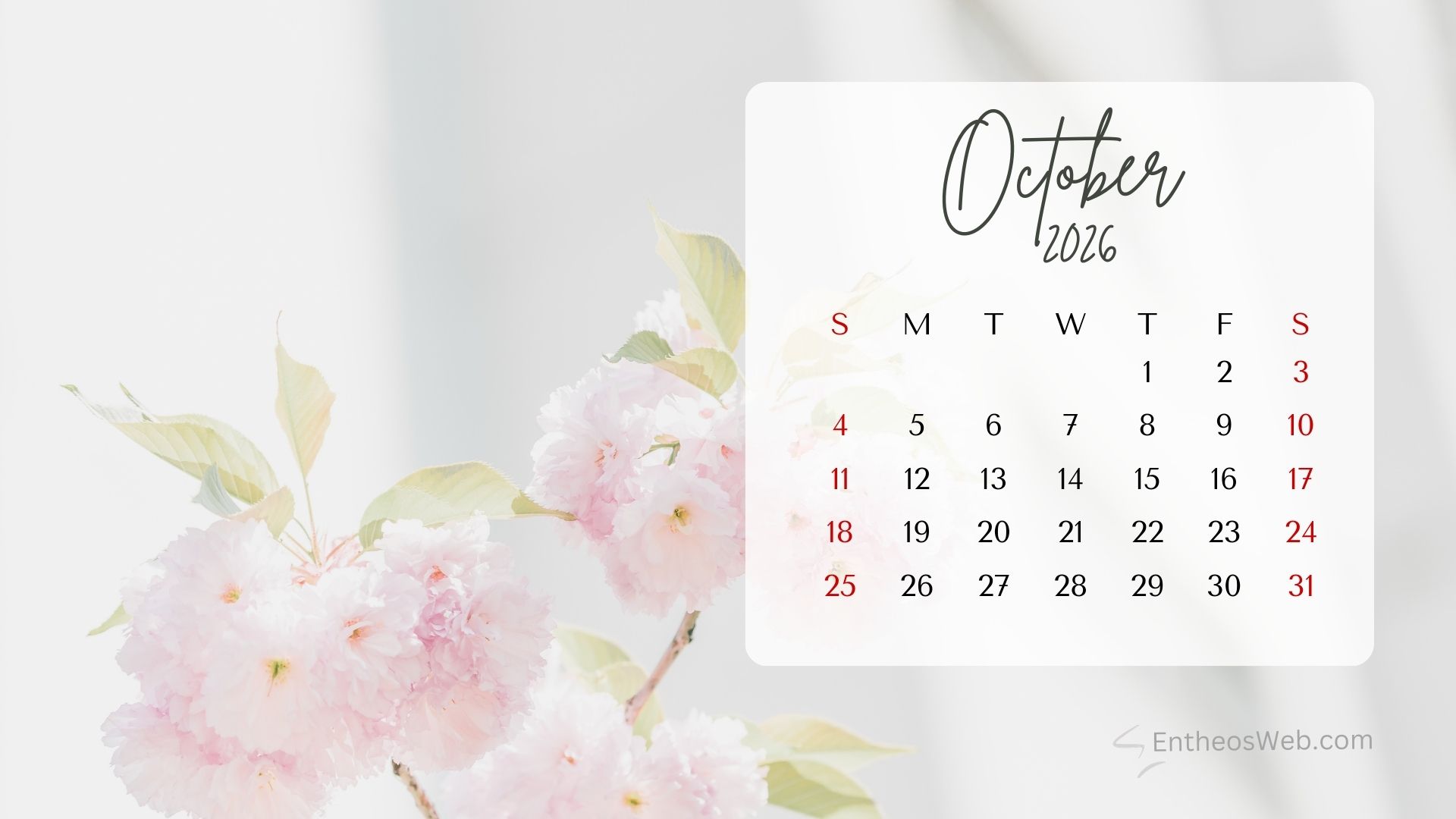 October 2026 desktop wallpaper flowers | october 2026 desktop wallpaper calendar | entheosweb October 2026 desktop wallpaper flowers