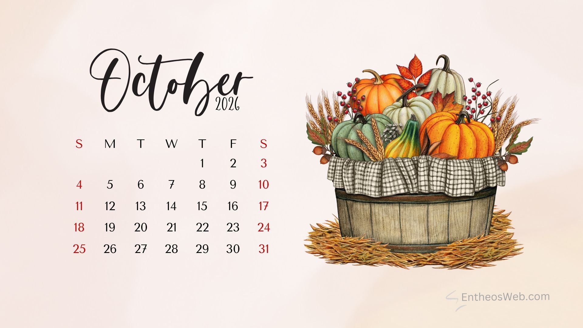 October 2026 desktop wallpaper | october 2026 desktop wallpaper calendar | entheosweb October 2026 desktop wallpaper