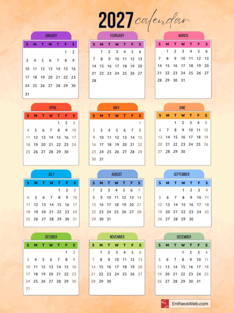 Rainbow colors themed cute printable calendars 2027 by entheosweb | cute printable calendars 2027 | entheosweb Rainbow colors themed cute printable calendars 2027 by entheosweb rainbow colors themed cute printable calendars 2027 by entheosweb