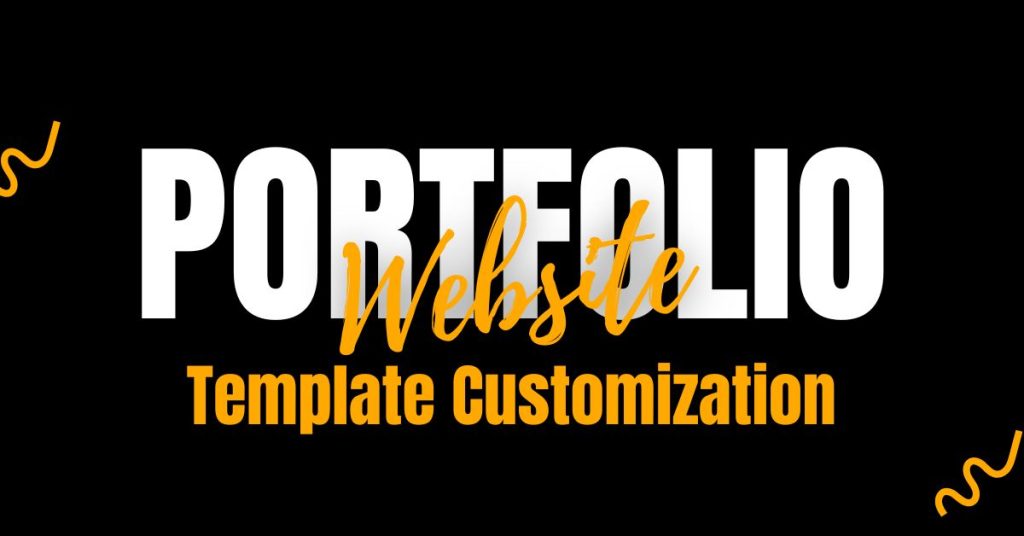Website template customization portfolio