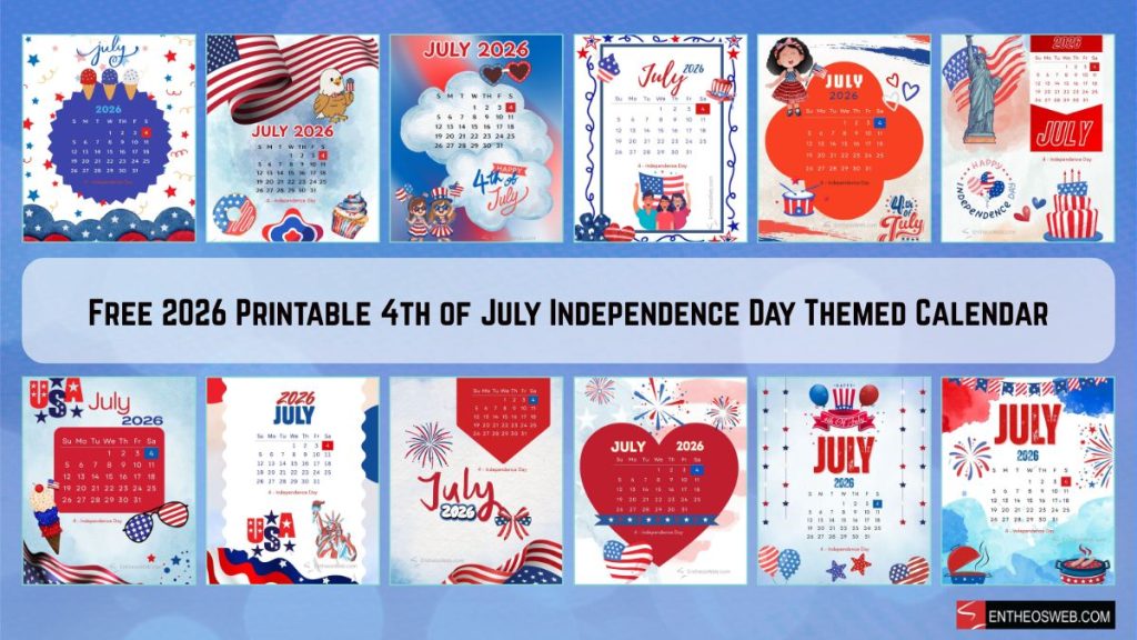 Free 2026 printable 4th of july independence day themed calendar free 2026 printable 4th of july independence day themed calendar