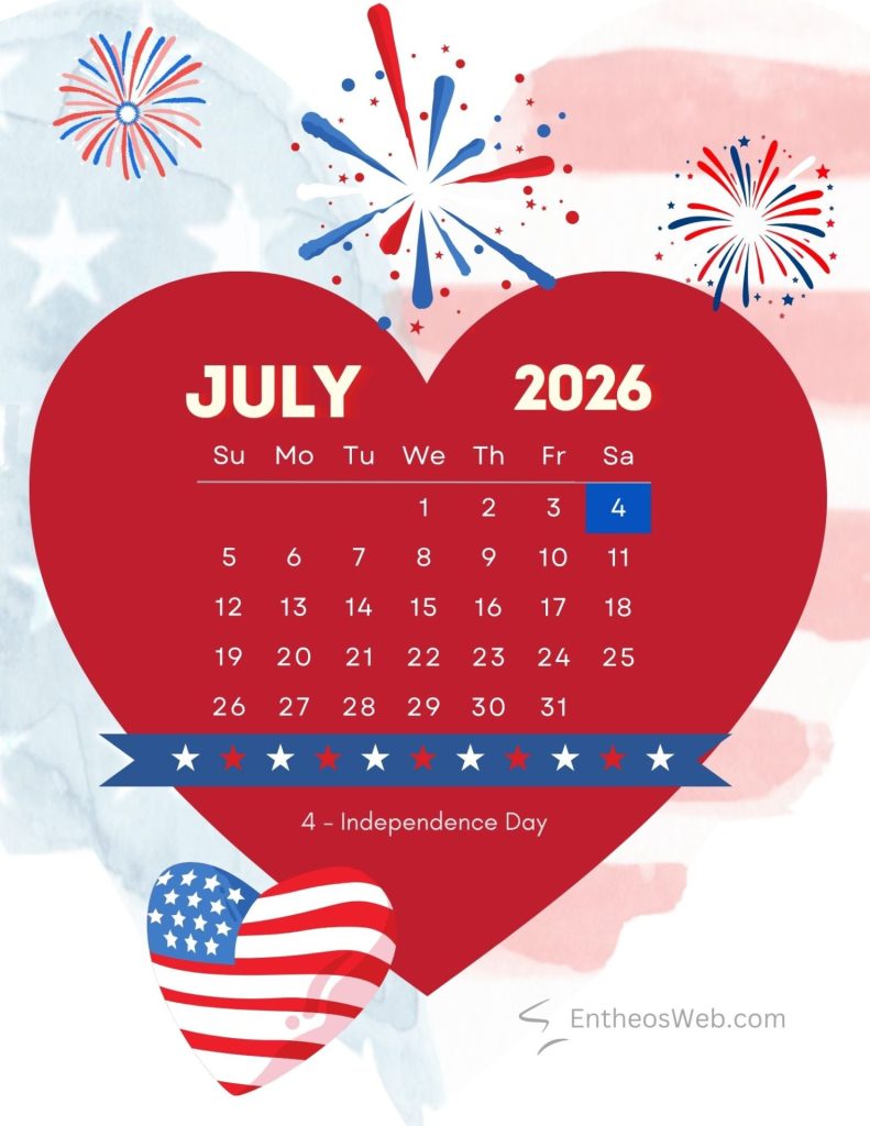4th of july fireworks and hearts themed calendar 4th of july fireworks and hearts themed calendar by entheosweb