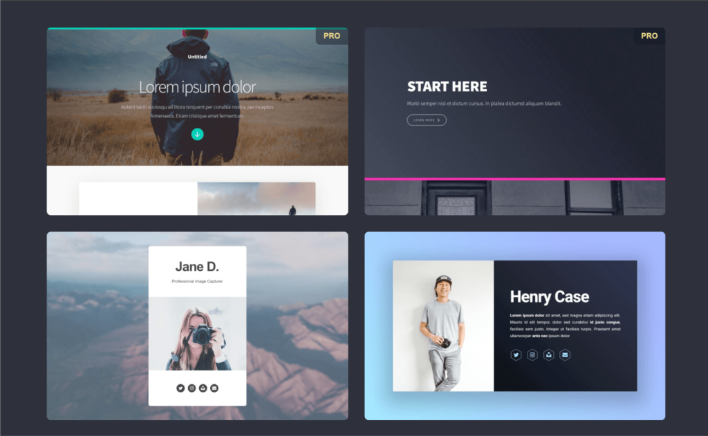 Hero header with a person wearing a jacket in a desert large lorem ipsum dolor titlepro badge visible template card Image