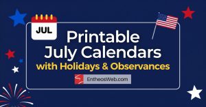 Printable july calendars with holidays  observances printable july calendars with holidays observances