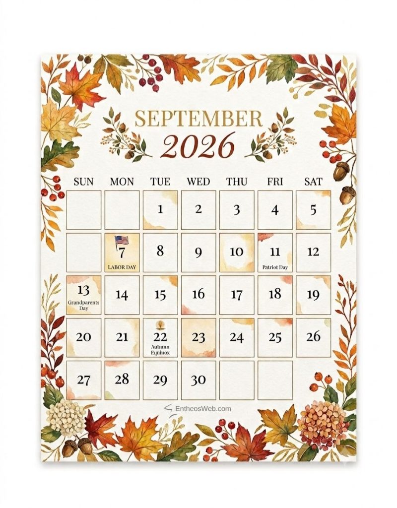 September 2026 calendar holidays observances | september 2026 calendar printables | entheosweb September 2026 calendar with holidays and observances september 2026 calendar holidays observances
