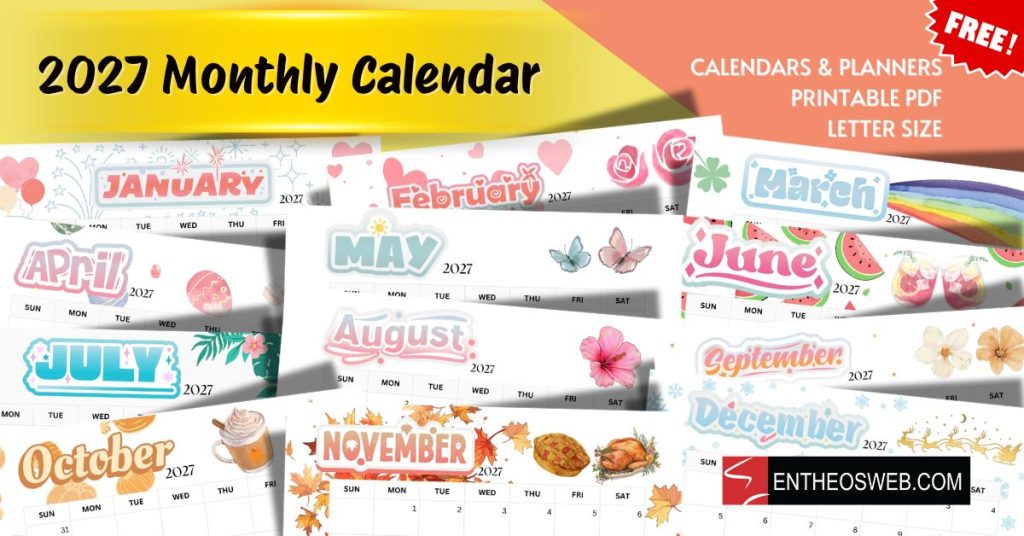 2027 monthly calendar 2027 monthly calendar