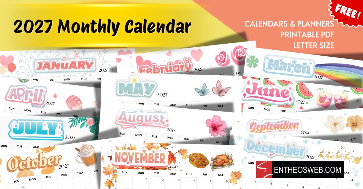 2027 monthly calendar 2027 monthly calendar