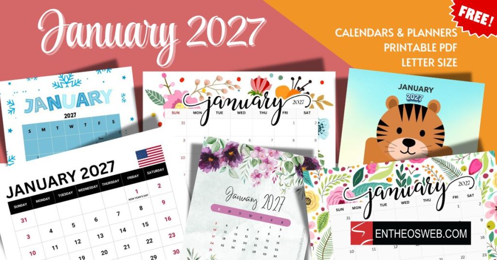 January 2027 calendar letter size printable january 2027 letter size printable