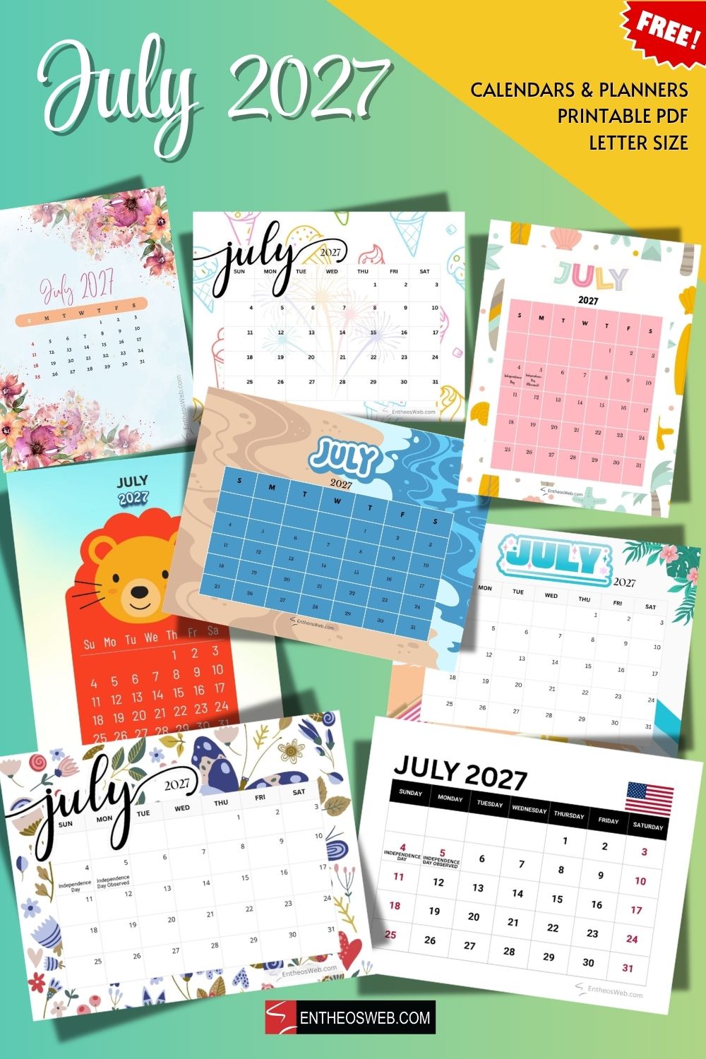 July 2027 calendars pinterest pin | july 2027 calendars | entheosweb July 2027 letter size printable july 2027 calendars pinterest pin