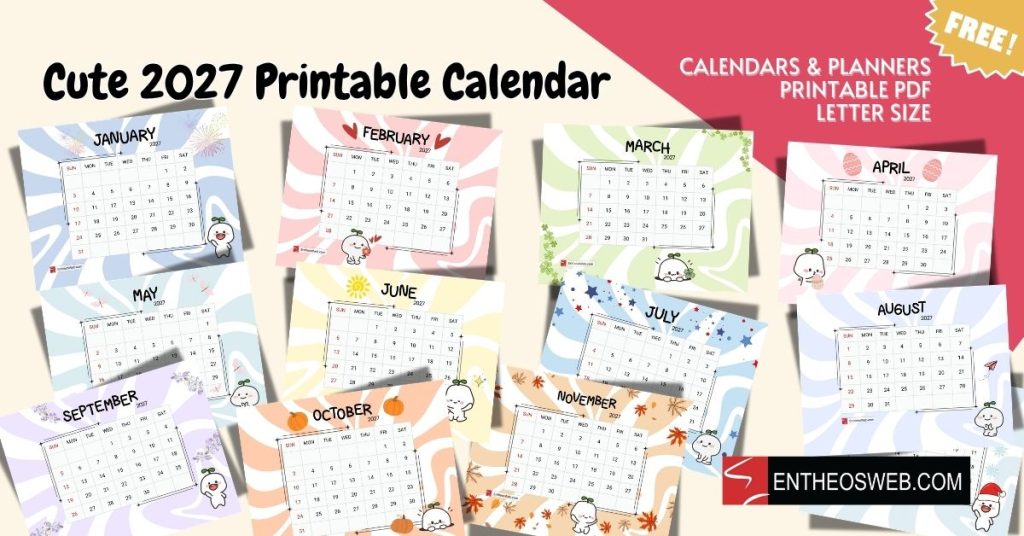 Cute 2027 printable calendar cute 2027 printable calendar