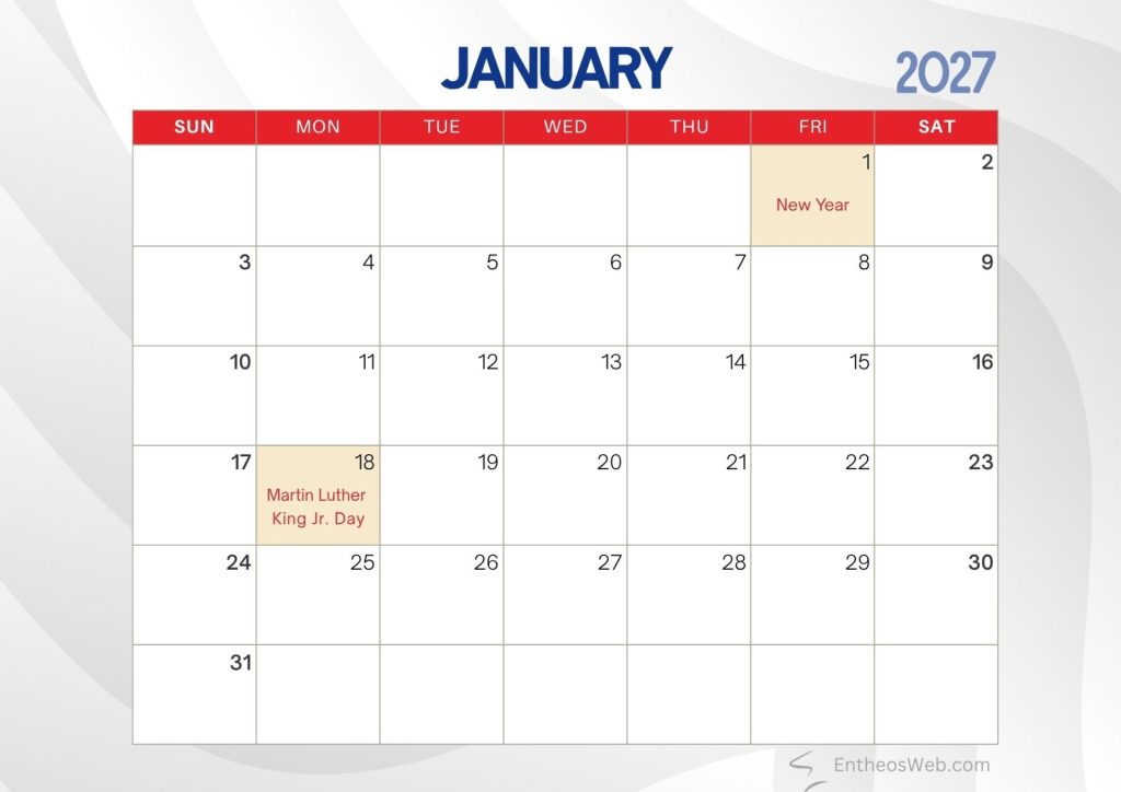 January 2027 printable calendar with holidays and observances january 2027 printable calendar with holidays and observances entheosweb