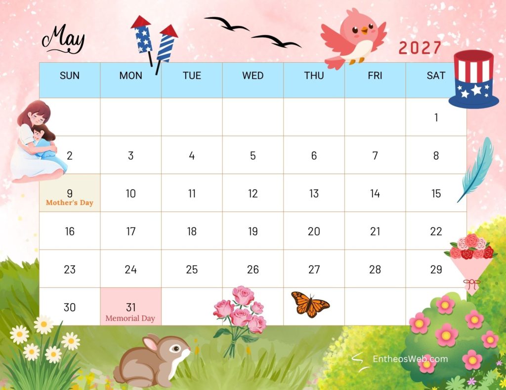 May spring seasonal thematic 2027 calendar may spring seasonal thematic 2027 calendar by entheosweb