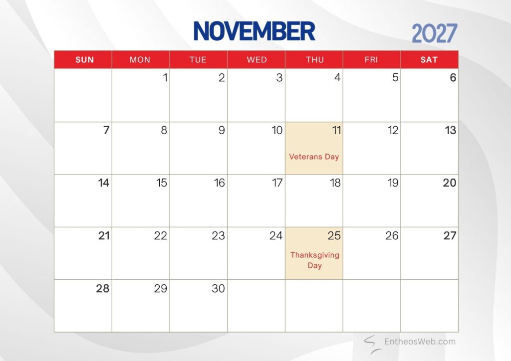 November 2027 printable calendar with holidays and observances november 2027 printable calendar with holidays and observances entheosweb